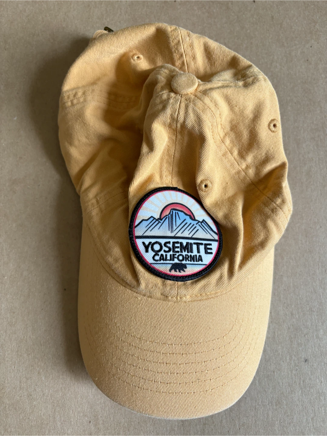 Yellow Yosemite California Baseball Cap