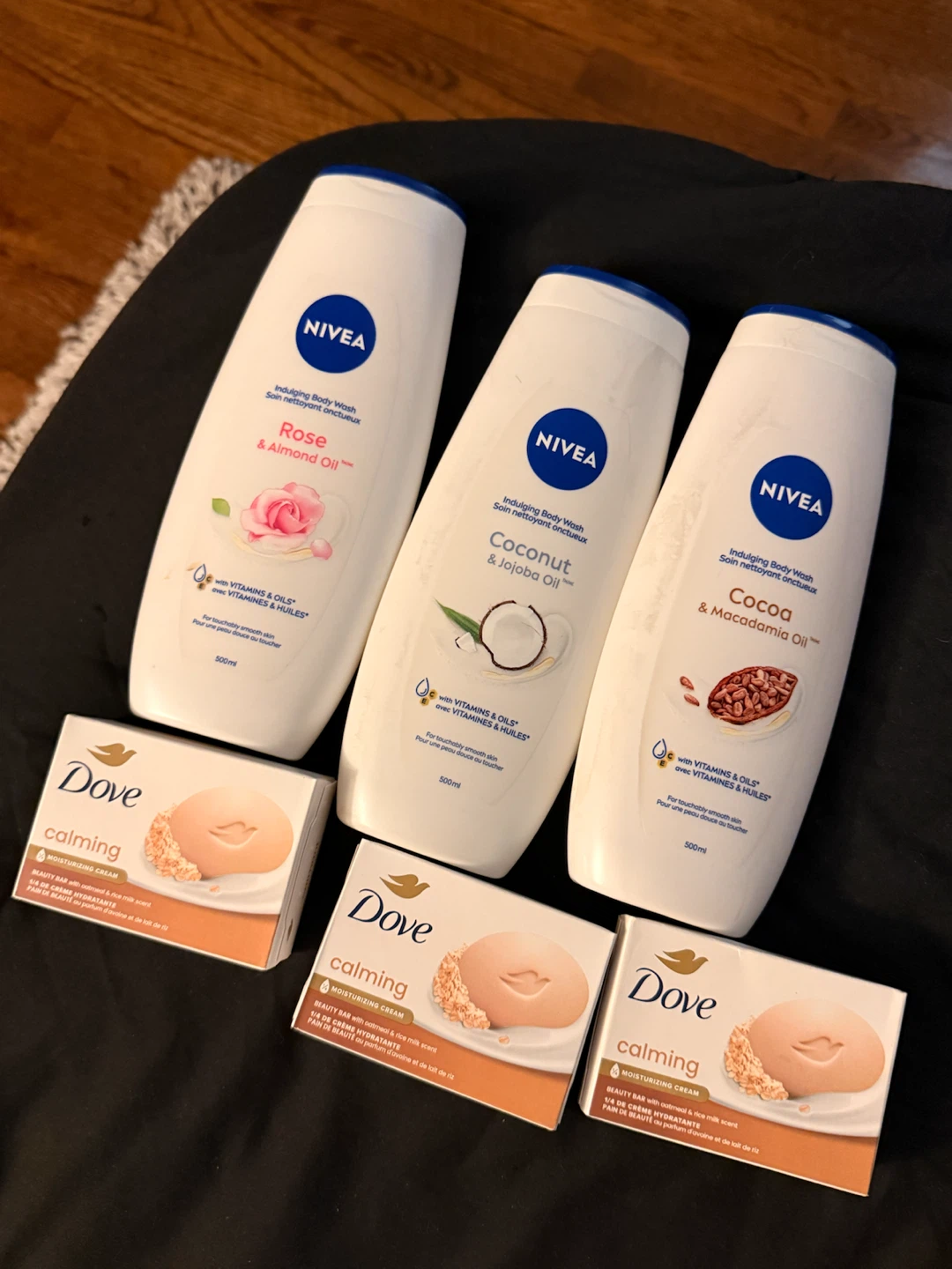 Nivea and Dove Bathing Products