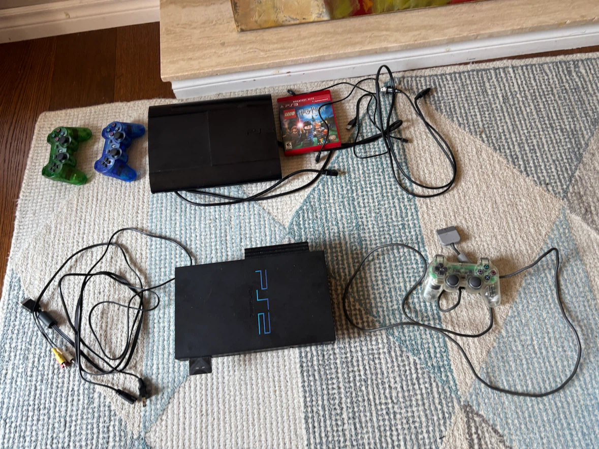 PlayStation 2 Console Bundle with Games and Controllers