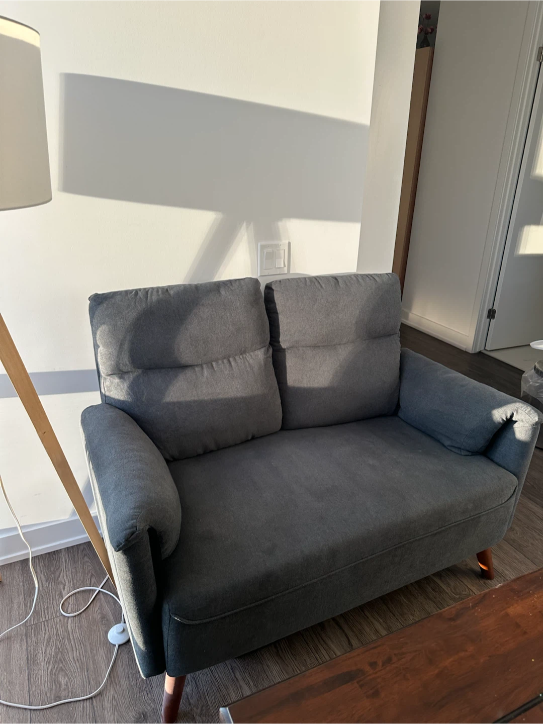 Dark Grey Loveseat Sofa