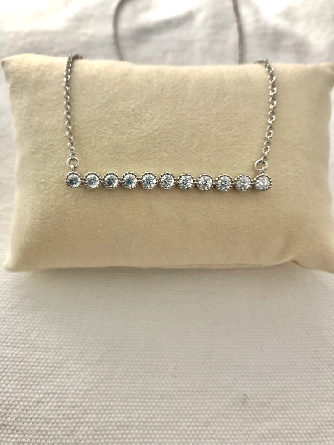 Silver CZ Necklace