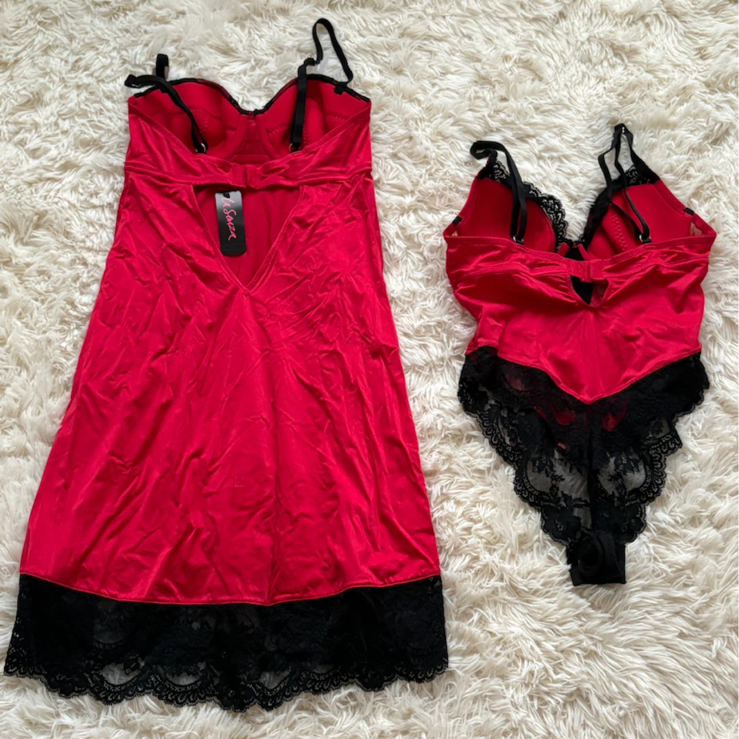 Lasenza Red Lace Lingerie Set - XS/TP - photo 3
