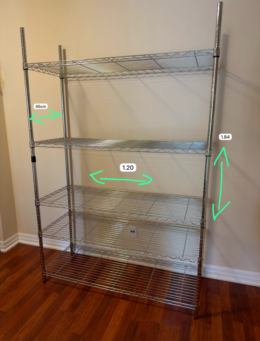 metal 5-Tier Wire Shelving Unit - photo 2