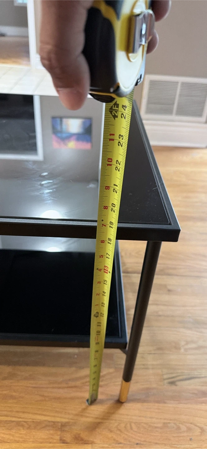 Moving sale !! Must sale !! Black Glass Coffee Table with Shelf - photo 5