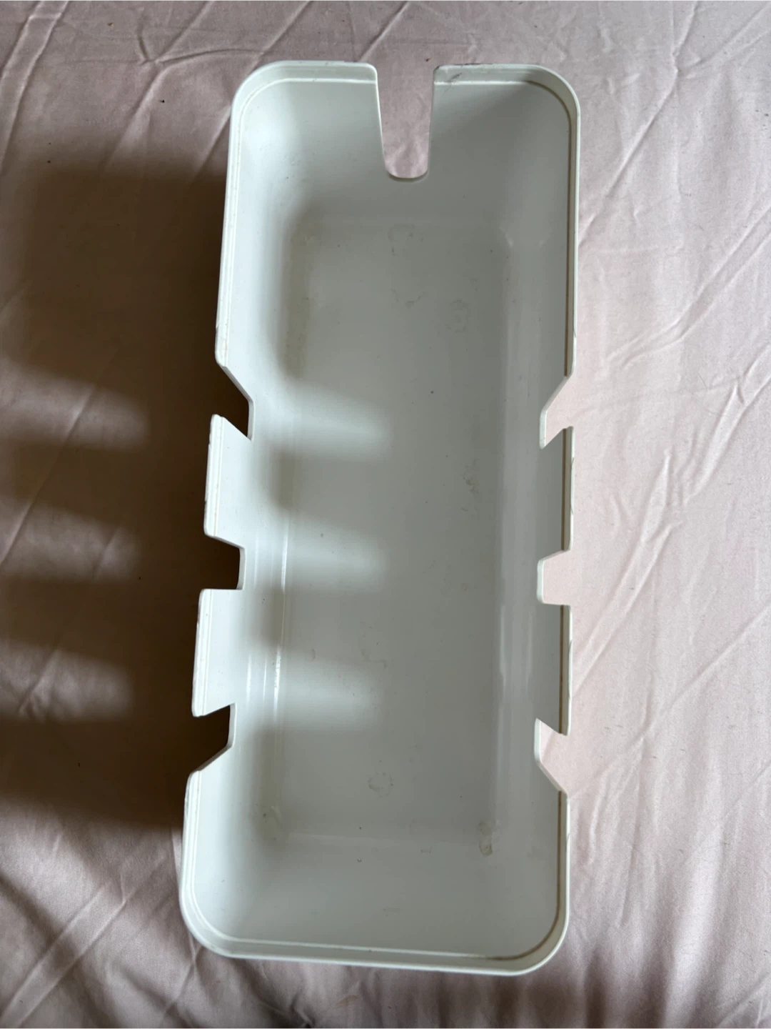 White Plastic Cable Organizer Tray