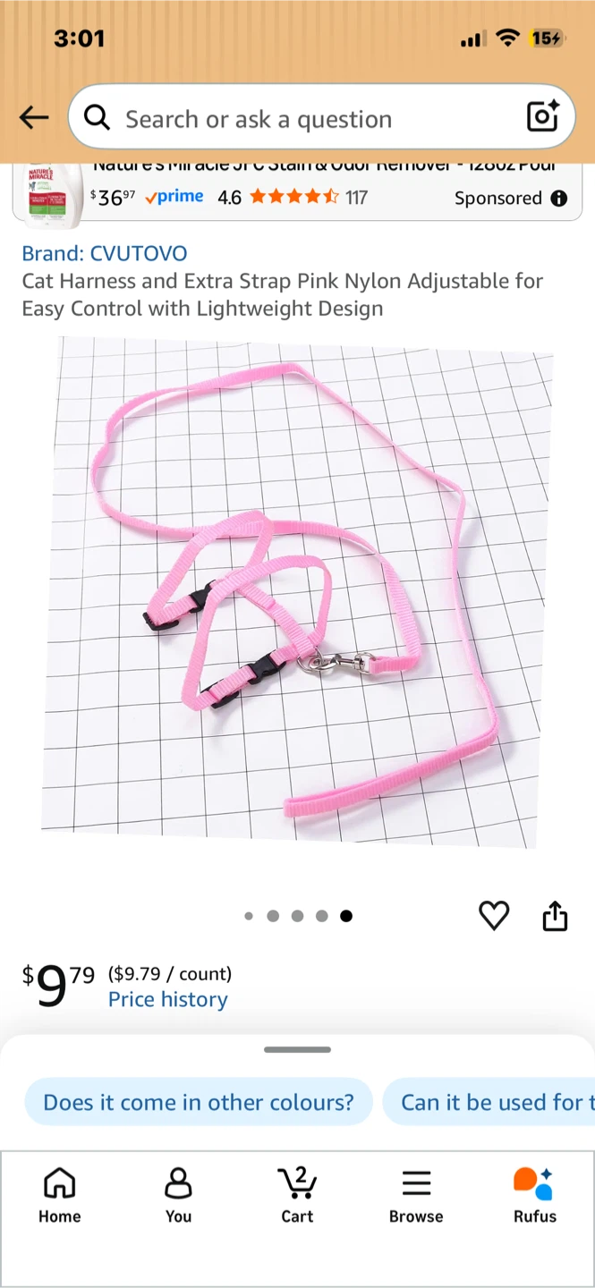 Pink Adult Cat Harness Brand New - photo 2