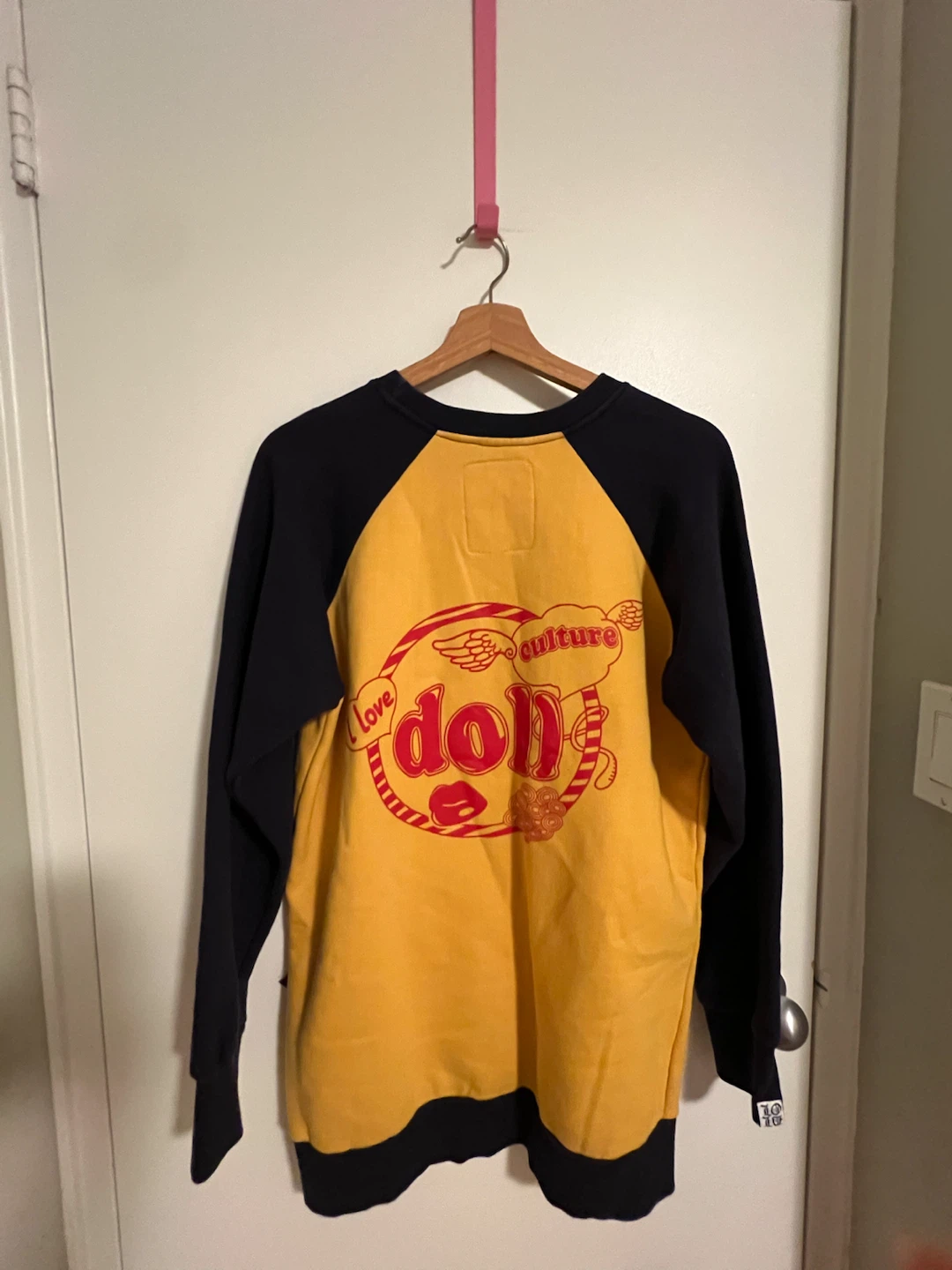 Dollhouse Culture Yellow & Navy Raglan Sweatshirt