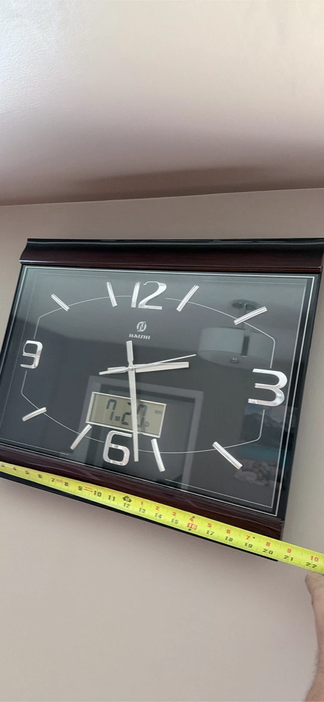 HAI SHI Wall Clock with Digital Display - photo 2