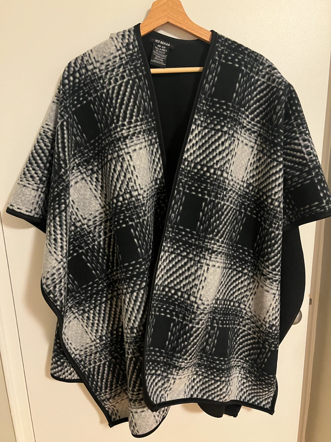 Ike Behar Plaid Poncho