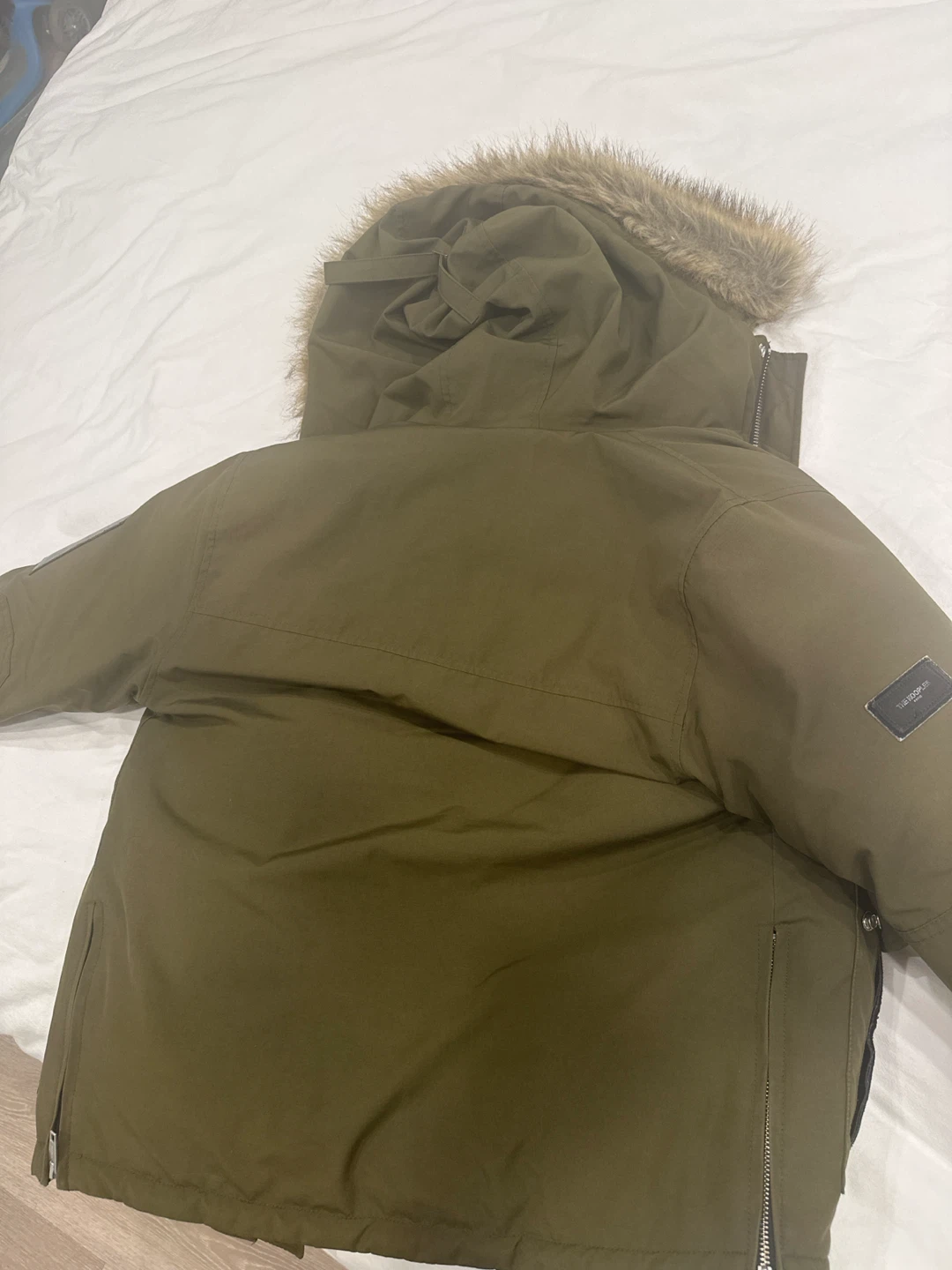 The Kooples Green Parka Jacket with Fur Hood - photo 3