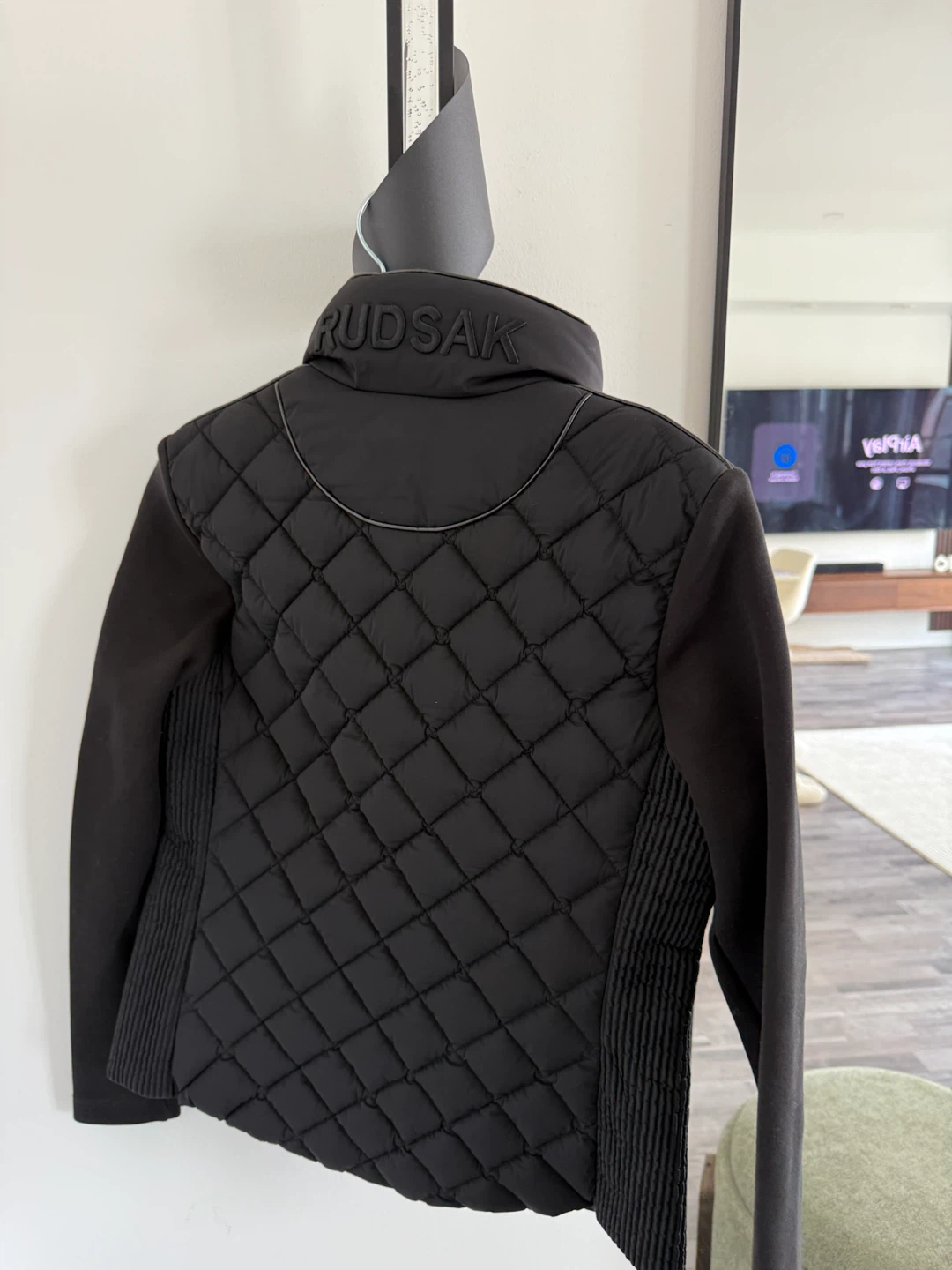 Rudsak Black Quilted Jacket with Knit Sleeves - photo 3