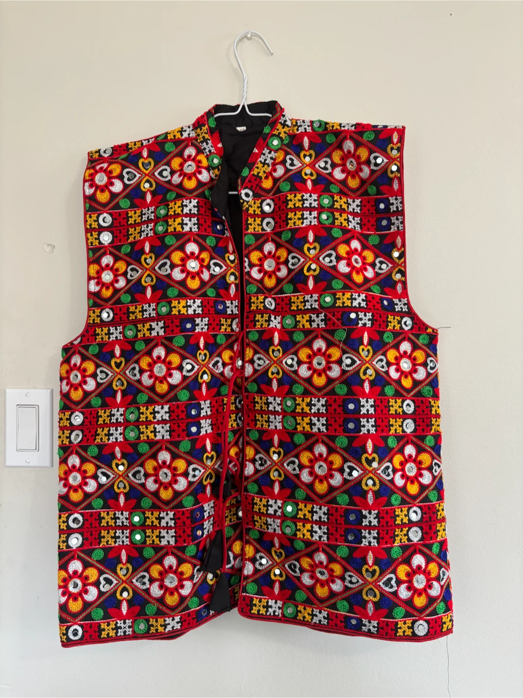 Embroidered Mirror Work Vest