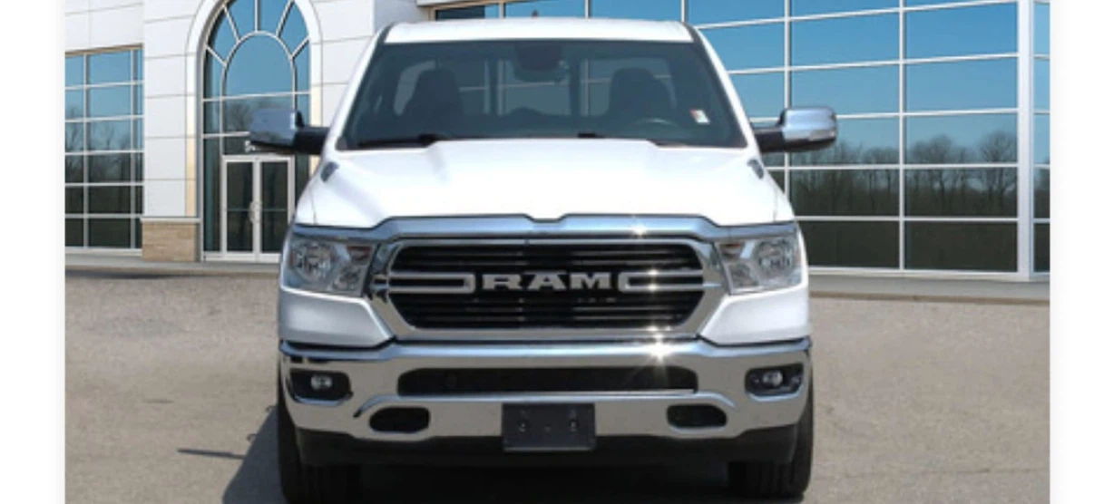 White Ram 1500 Pickup Truck