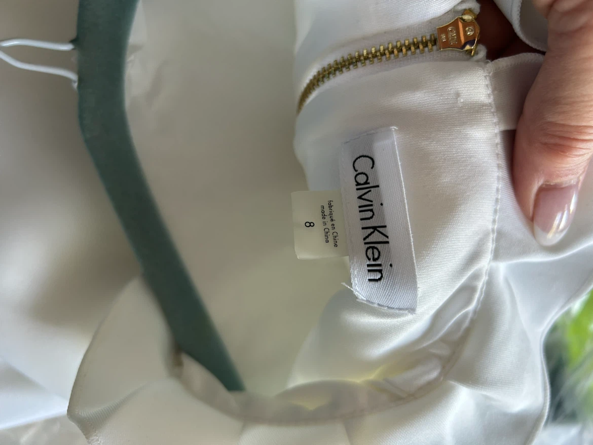 BNWOT Calvin Klein White Dress Size 8 - photo 4