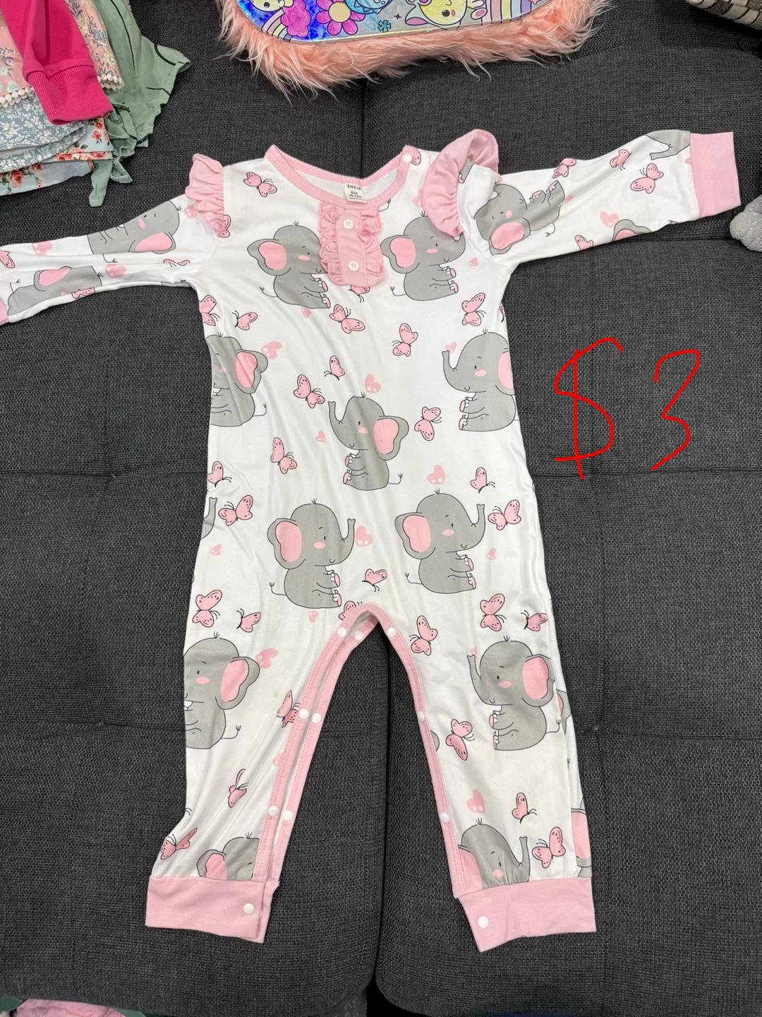 Girls’ Elephant Print Pajamas