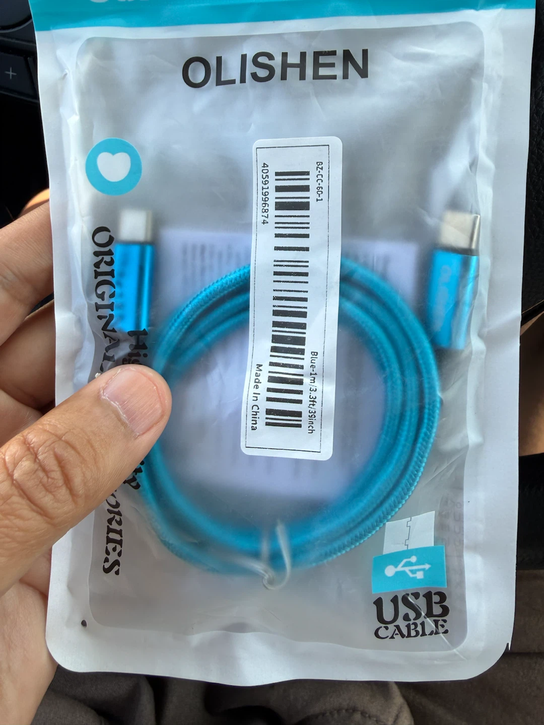 OLISEN Blue USB Cable 1m