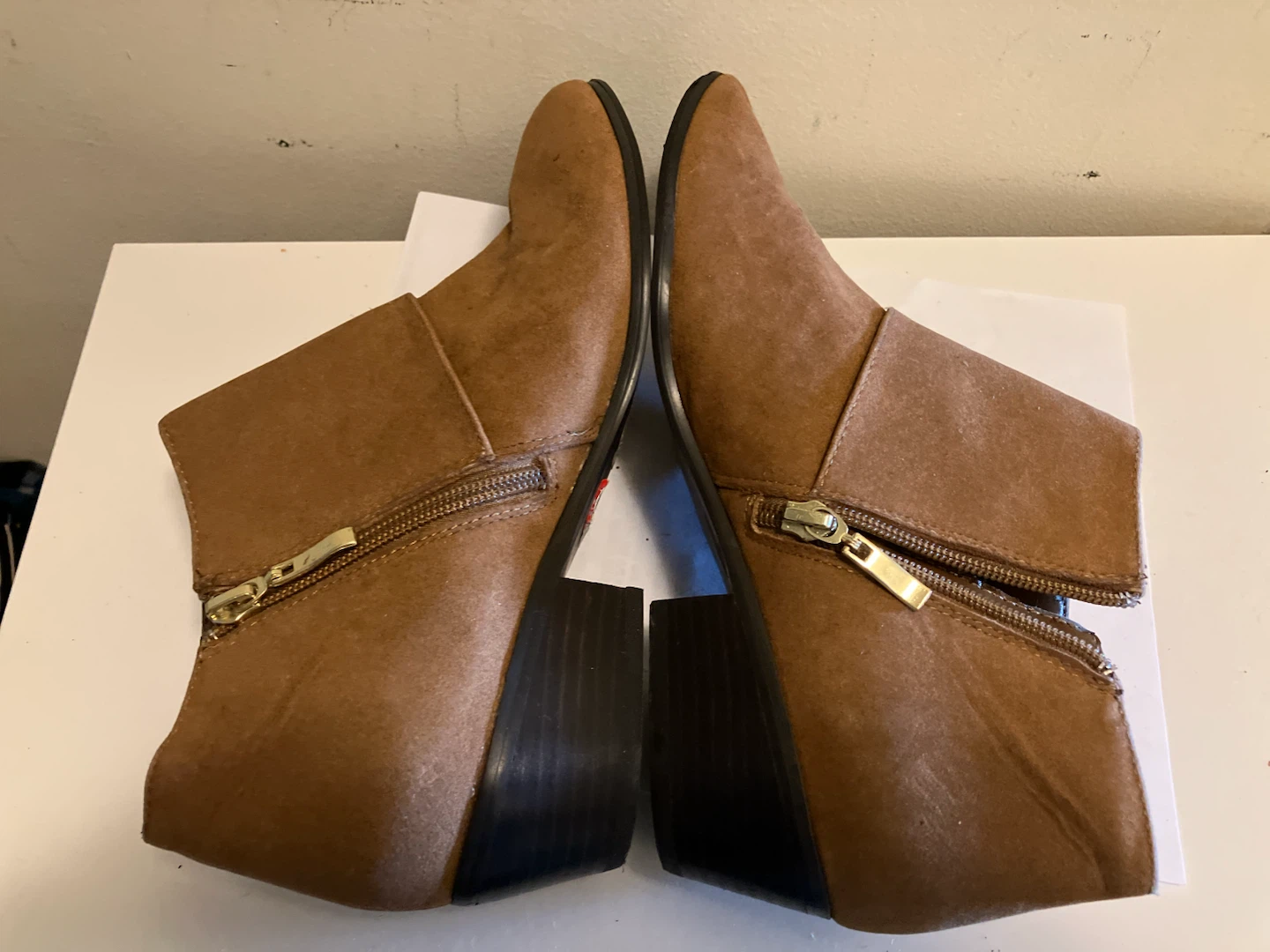 Brown Suede Ankle Boots-size 7-8 - photo 4