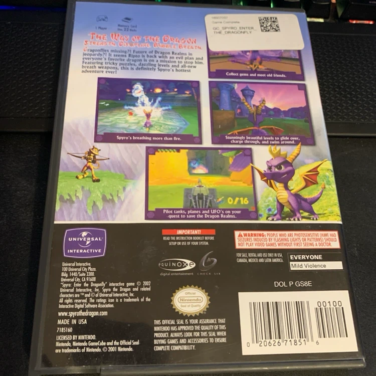 Spyro: Enter the Dragonfly Nintendo GameCube Video Game - photo 2