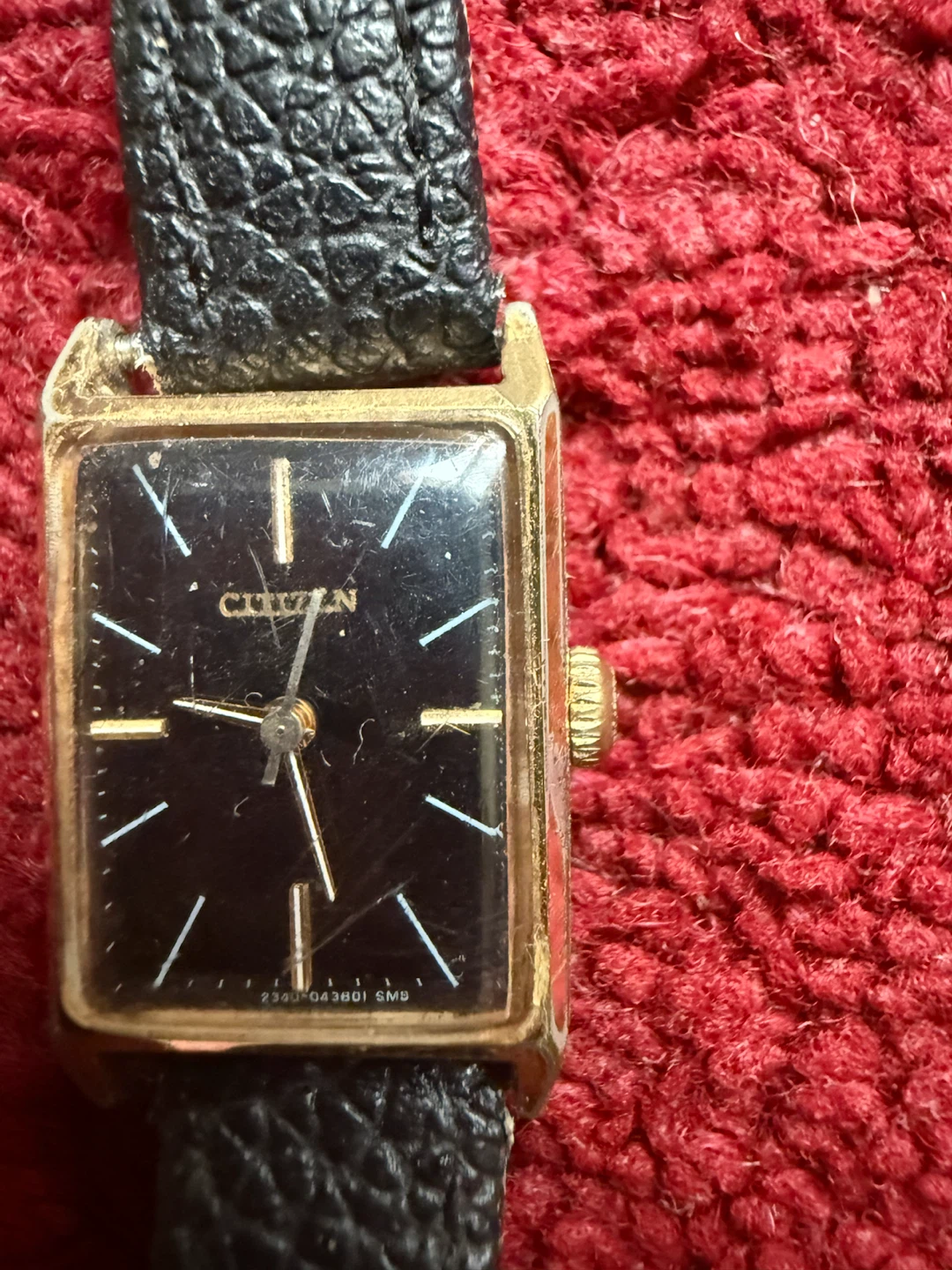 Citizen Watch - Vintage Rectangular Black Face