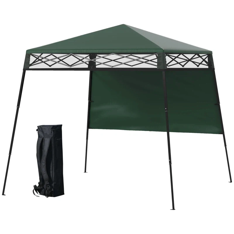Outsunny 7' x 7' Pop Up Canopy Gazebo Tent with Backpack