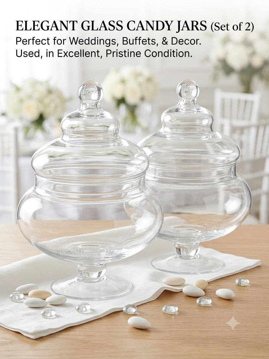 Large Glass Candy Jar