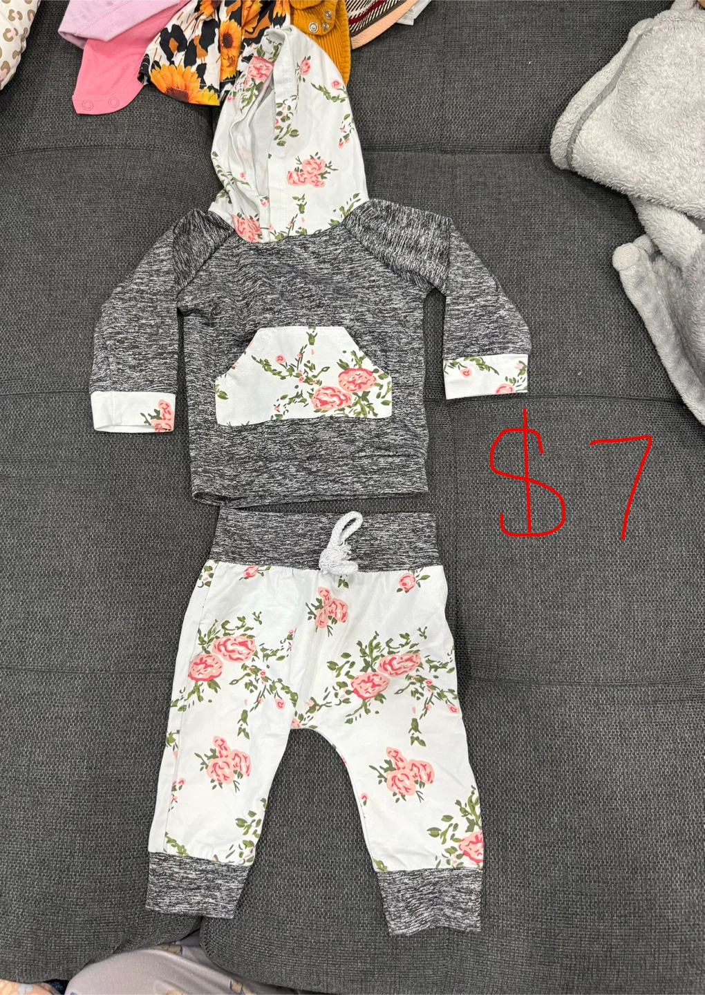 Baby Girl Hoodie and Pants Set