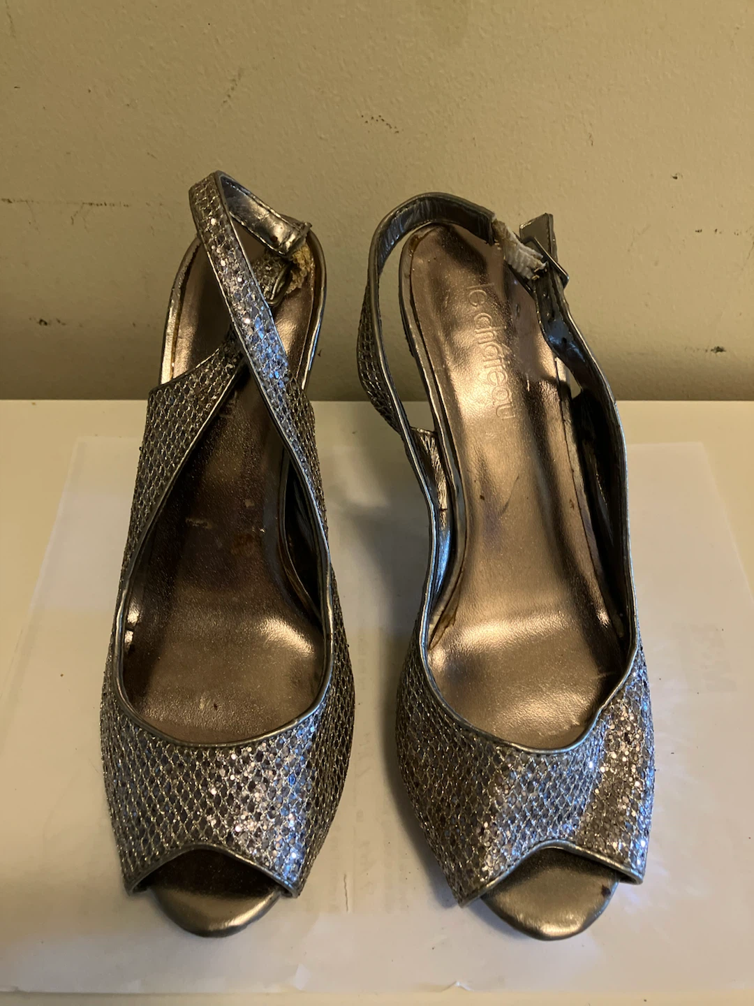 Glitter Slingback Heels Size 7M