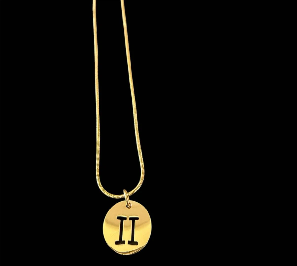 Gold tone Gemini Pendant Necklace - photo 2