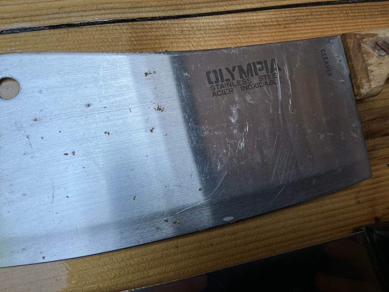 Cobra Japan and Olympia Stainless Steel Meat Cleavers - photo 3