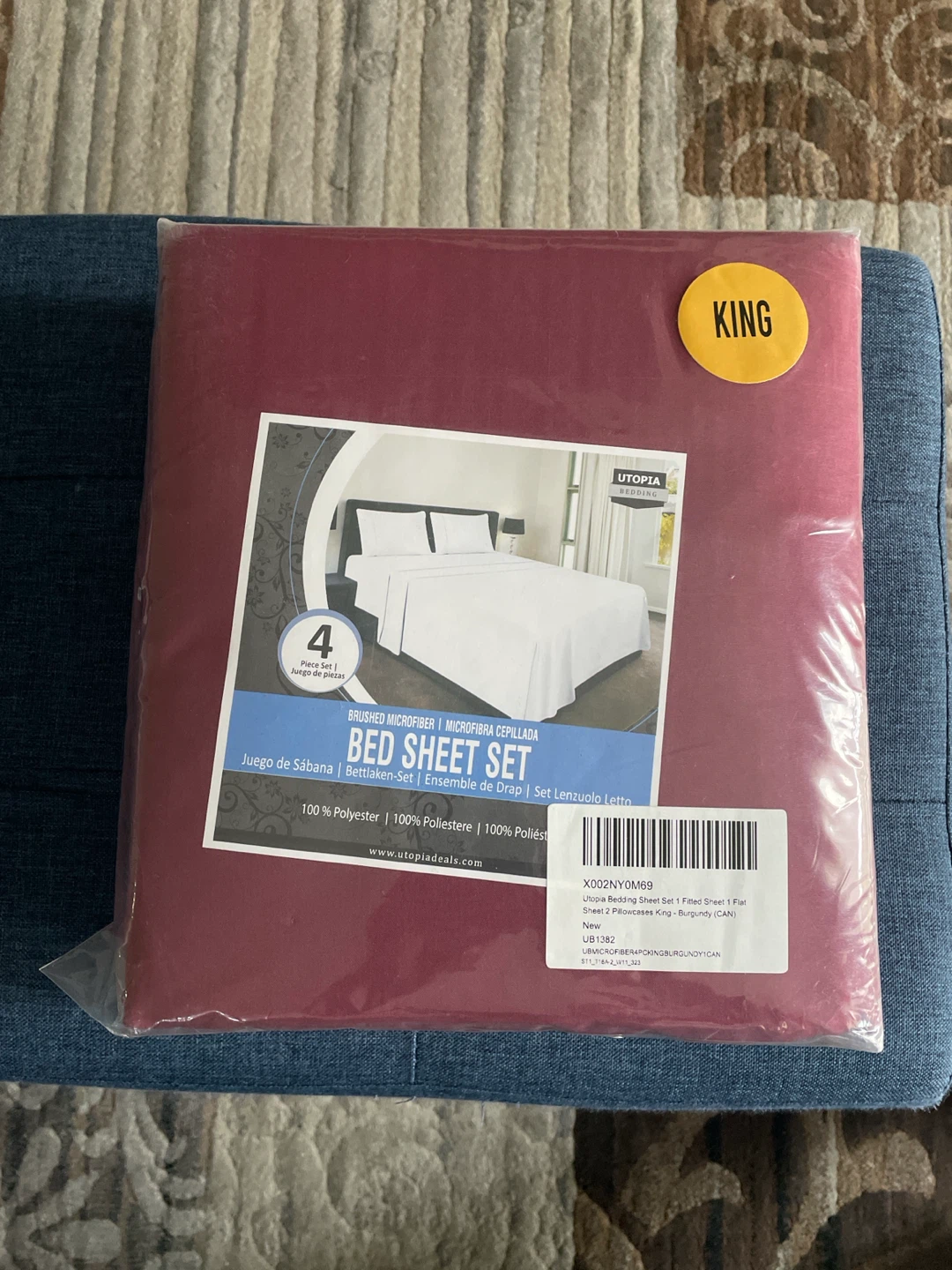 Utopia Bedding King Size Sheet Set - Burgundy