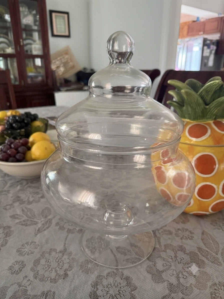 Large Glass Candy Jar - photo 3