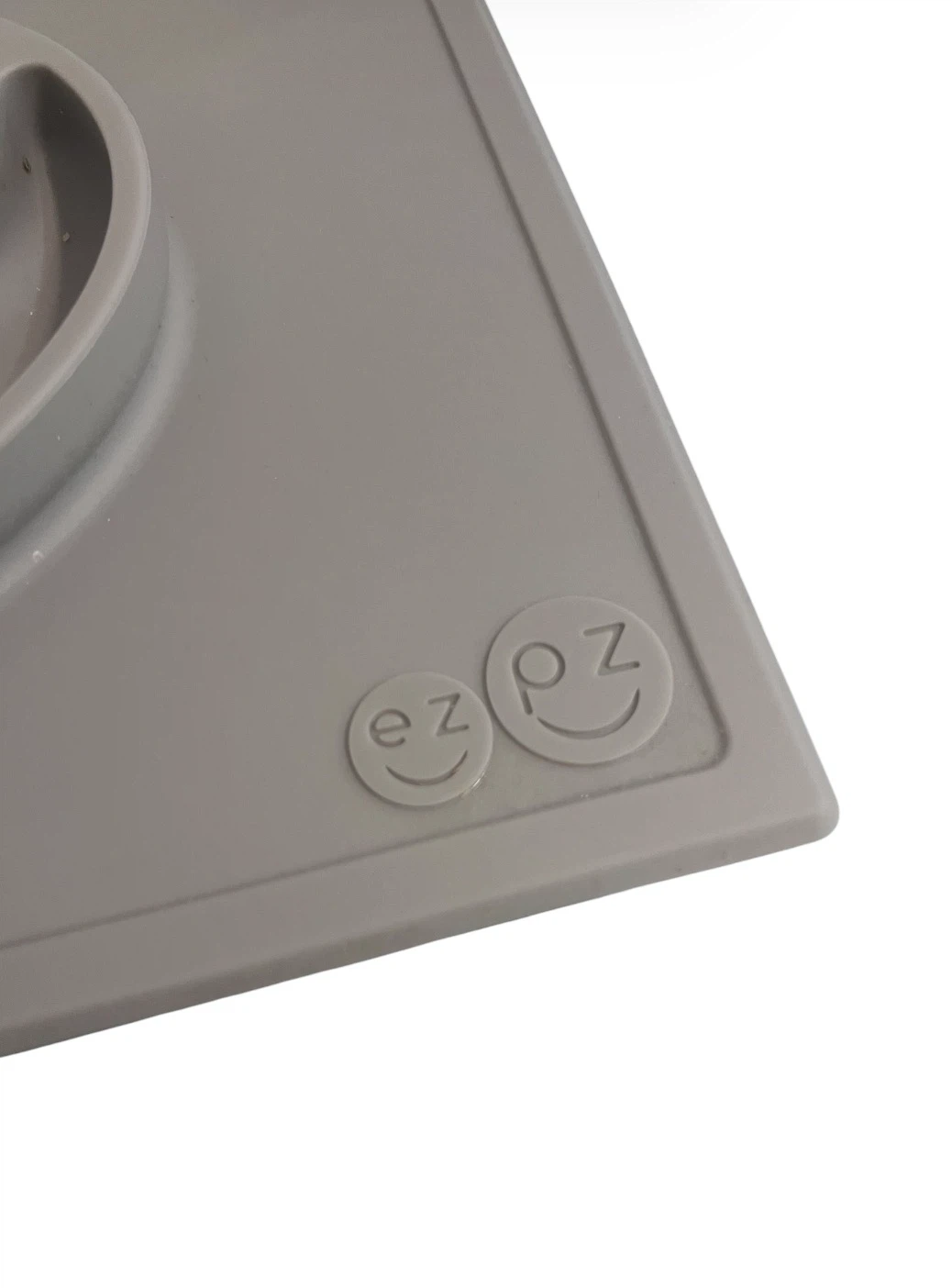 EZPZ Happy Mat Large Silicone Plate + Placemat – Grey - photo 2