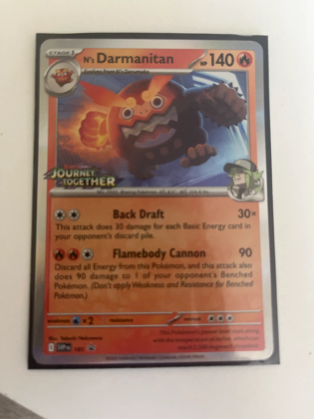 Pokémon N's Darmanitan Trading Card