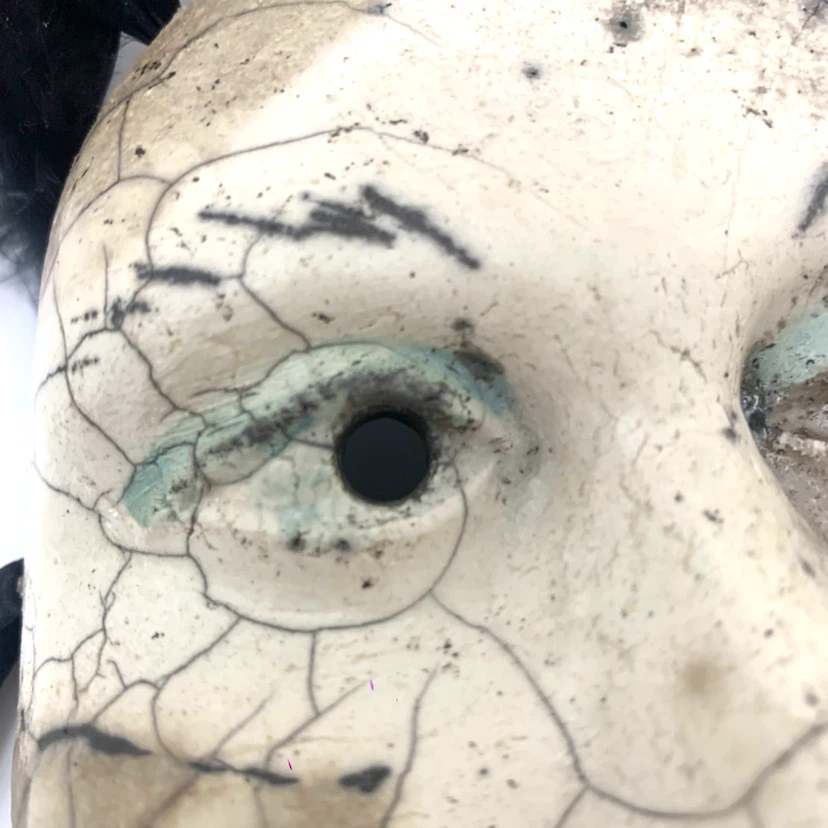 Decorative Ceramic Wall Mask Feather Art Unique Home Decor - photo 3