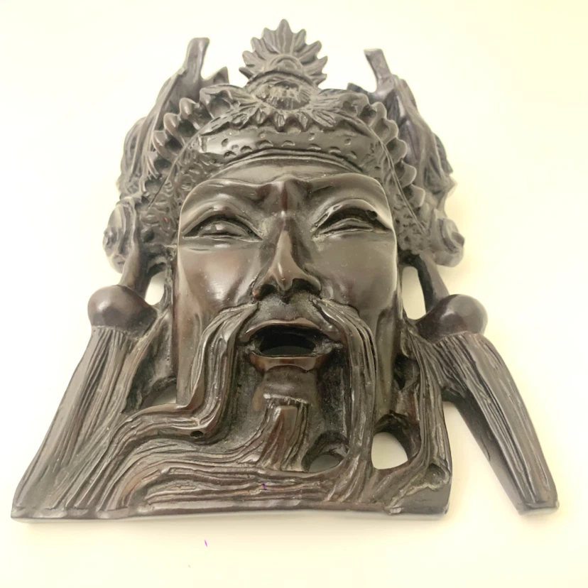 Vintage Chinese Opera Wall Mask Decorative Asian Art Hanging - photo 2