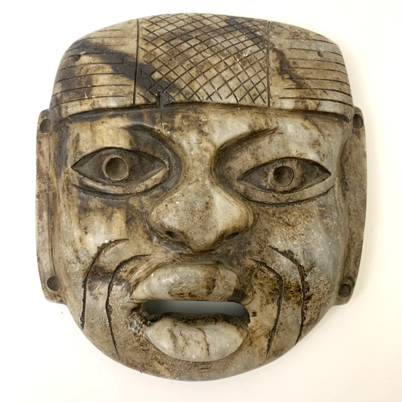 Carved Stone Wall Mask Tribal Art Sculpture Home Decor