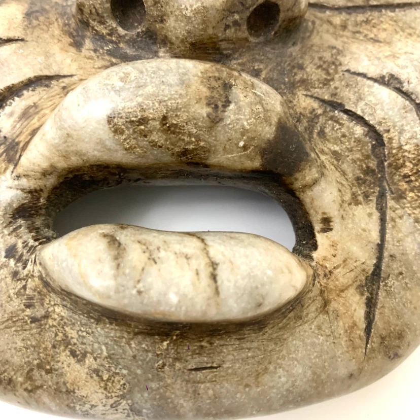 Carved Stone Wall Mask Tribal Art Sculpture Home Decor - photo 3