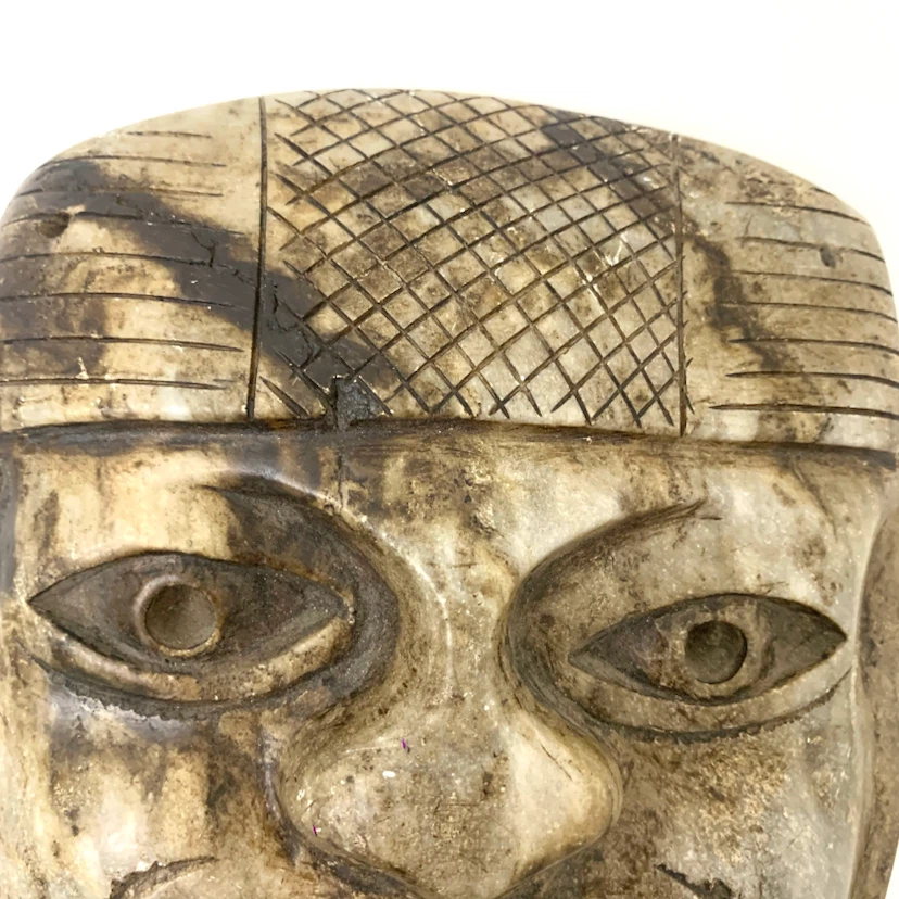 Carved Stone Wall Mask Tribal Art Sculpture Home Decor - photo 4