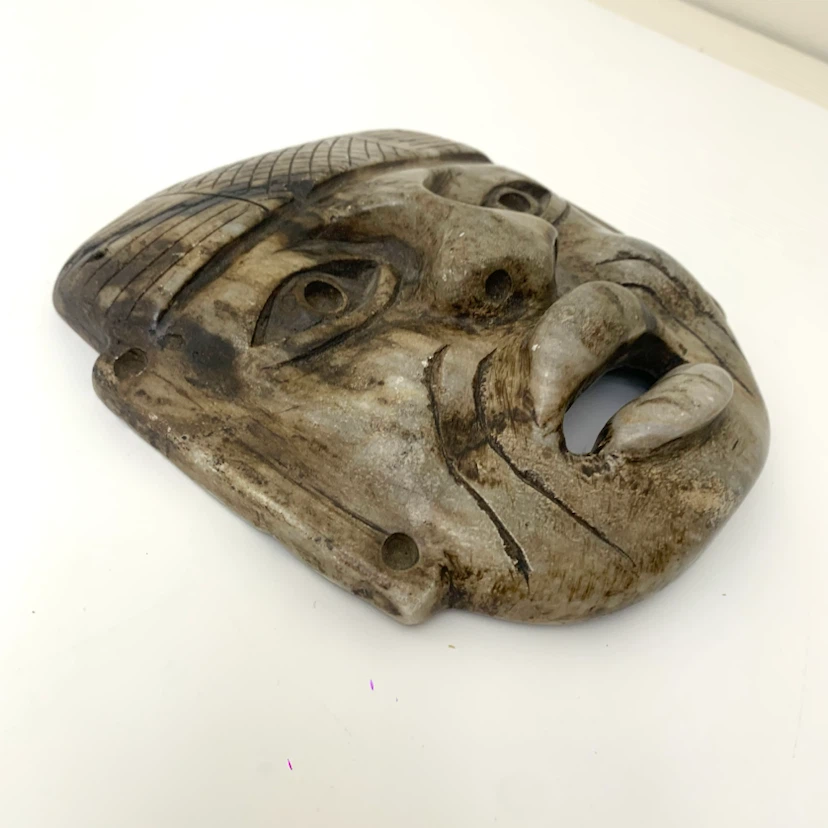 Carved Stone Wall Mask Tribal Art Sculpture Home Decor - photo 5