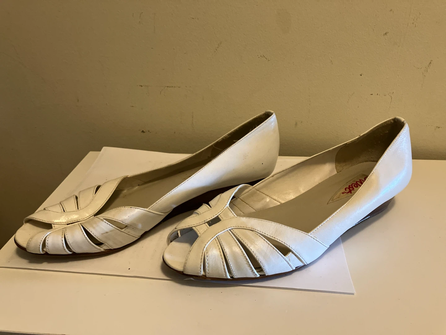 White Vionic Peep Toe Wedge Heels - photo 2