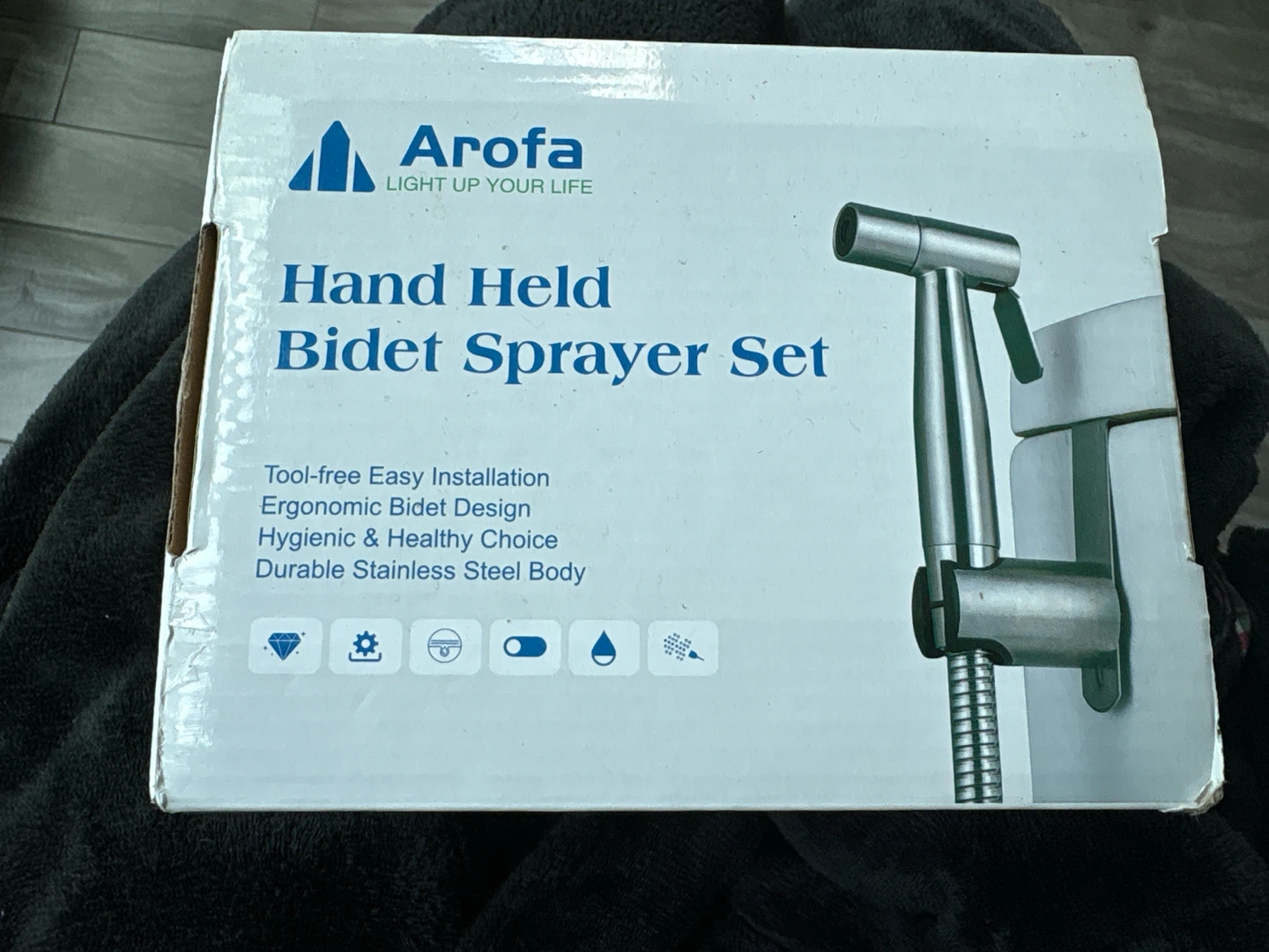 New - Arofa Hand Held Bidet Sprayer Set