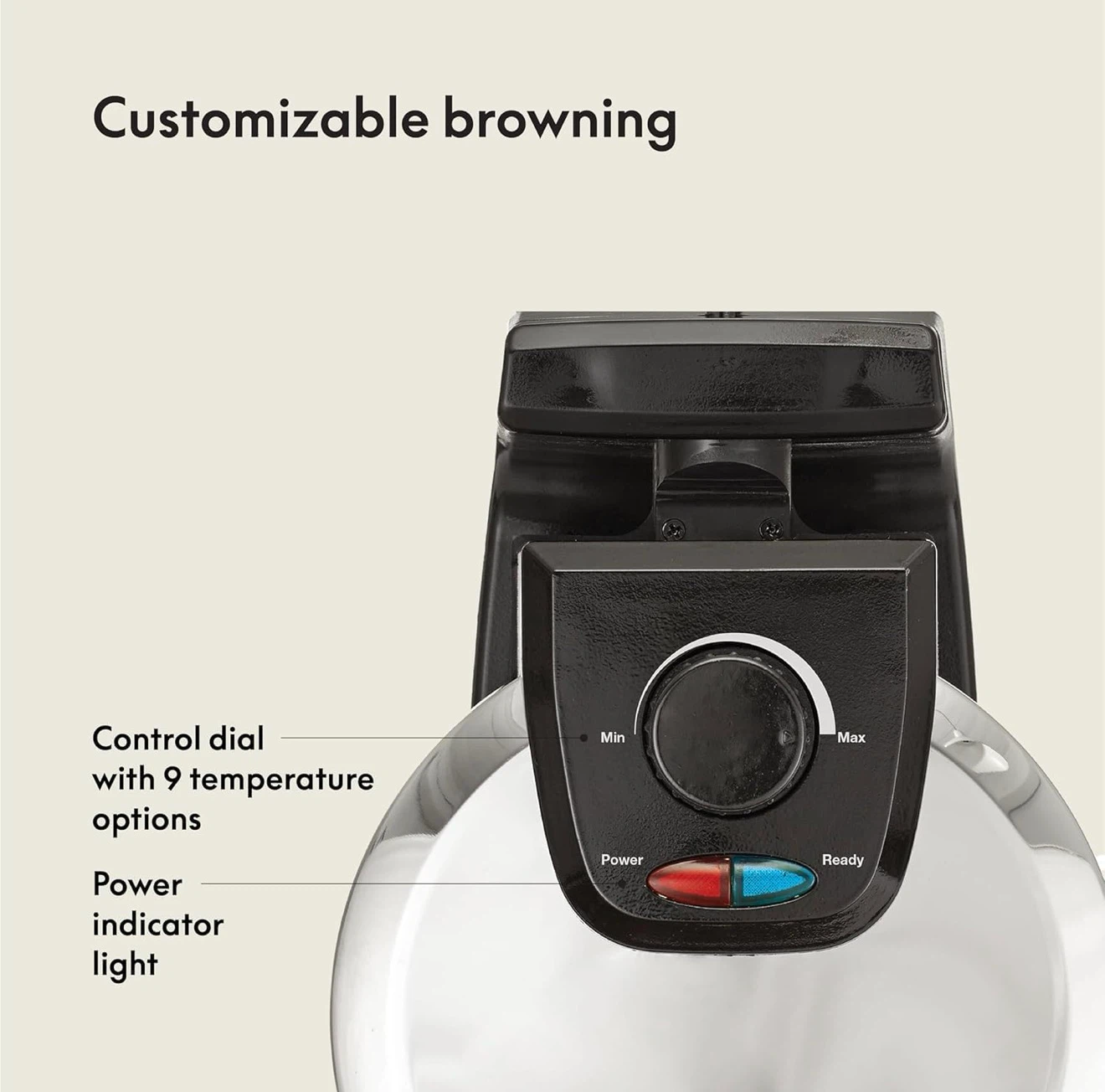 bella Classic Rotating Belgian Waffle Maker with Nonstick - photo 5