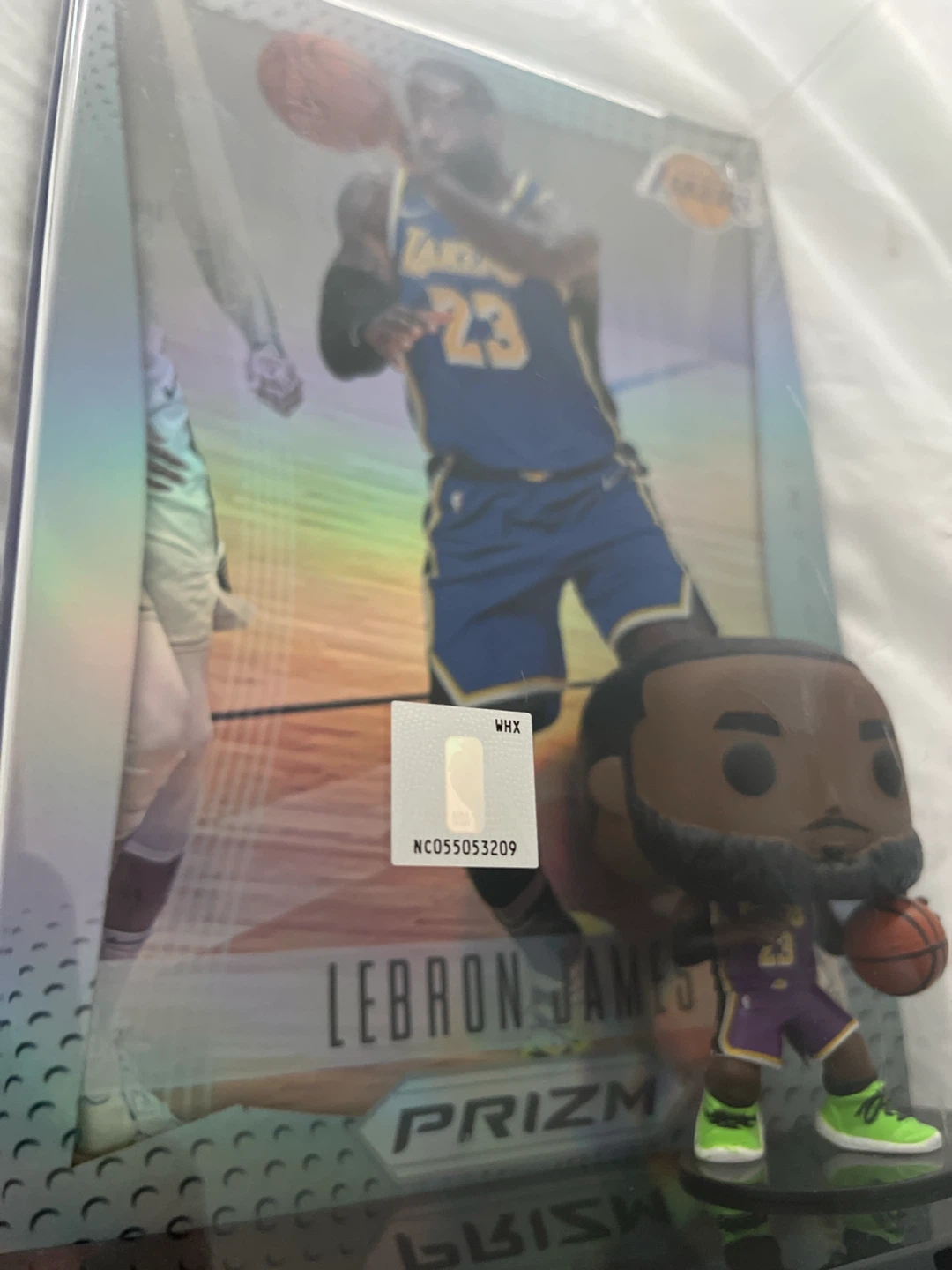 LeBron James Prizm Basketball Card with Funko Pop - photo 3