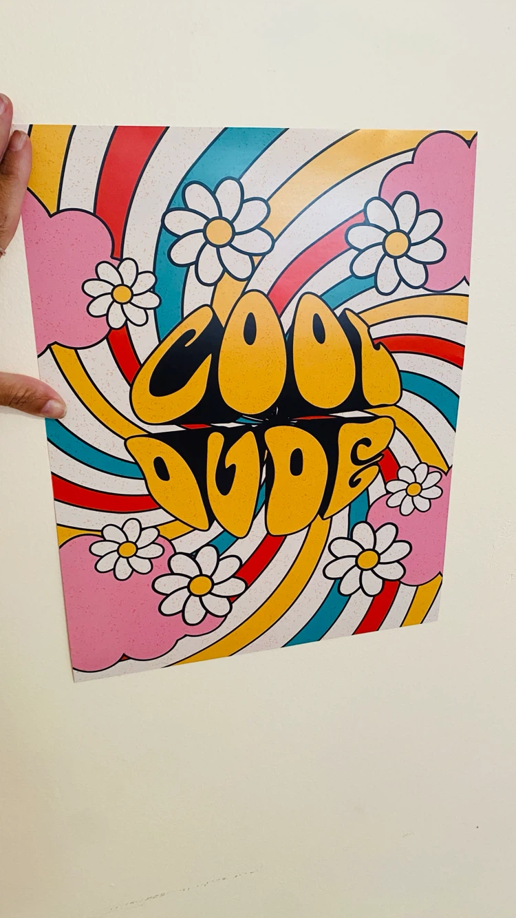 Cool dude sign 14x11 poster board