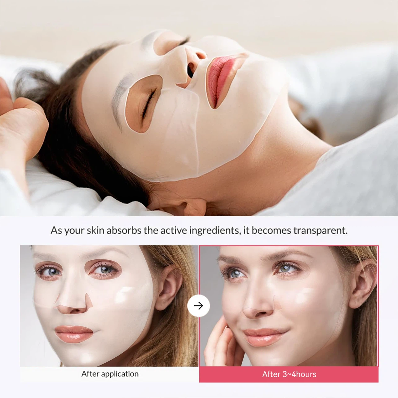 Lustrilla Advanced Bio-Collagen Facial Masks - 4 Pack - photo 5