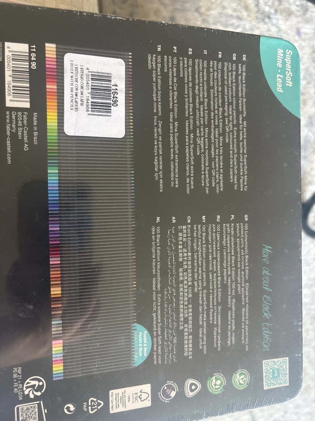 SEALED faber castle coloured pencils black edition - photo 2