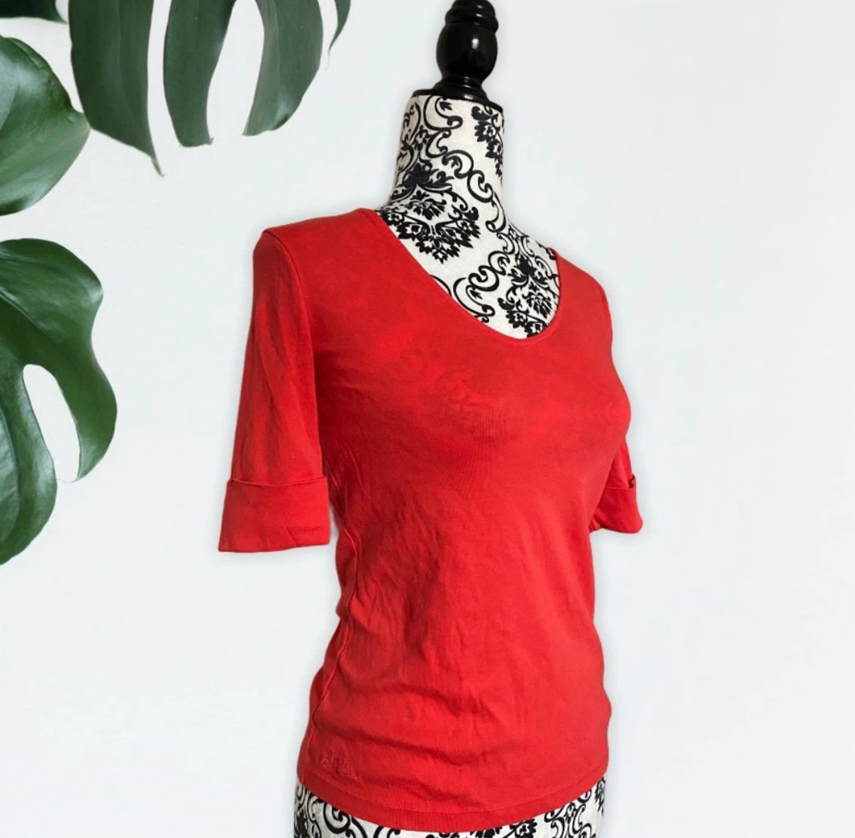 Vintage Ralph Lauren 3/4 Sleeve V-Neck Top Size S - photo 2