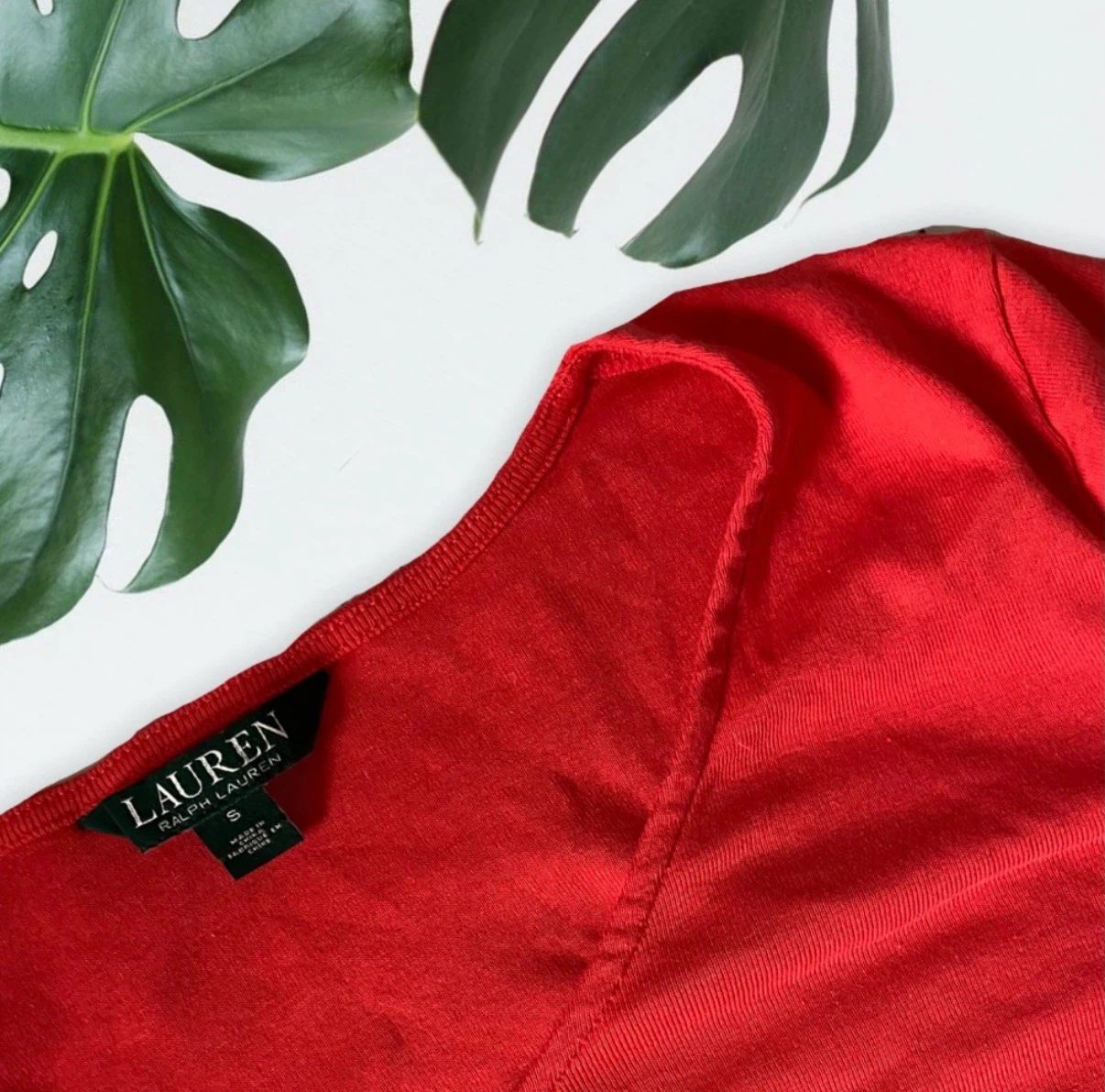Vintage Ralph Lauren 3/4 Sleeve V-Neck Top Size S - photo 3
