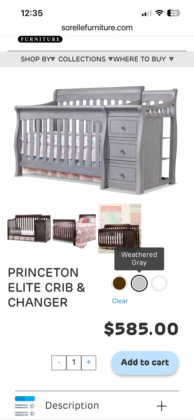Sorelle Princeton Elite Crib & Changer