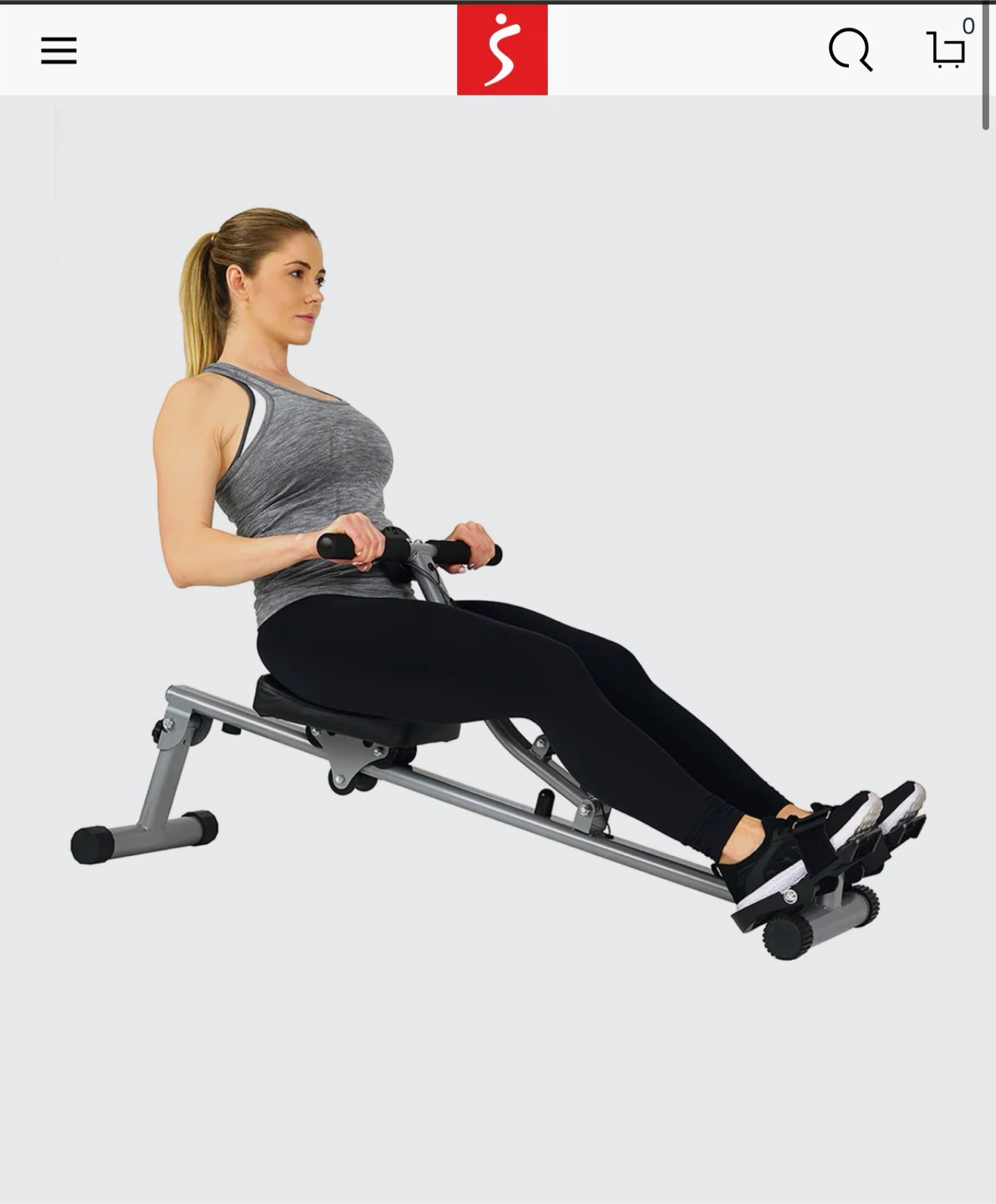 Sunny Health & Fitness Squat Assist Row-N-Ride